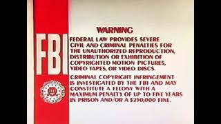 RedOrange FBI Warning Screens 19841991 [upl. by Colman]