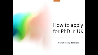 How to apply for PhD in UK [upl. by Strickman]