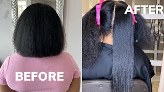 Silk Press HAIR GROWTH Update Silk Press Natural Hair  Hair Growth [upl. by Shewmaker]