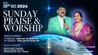 Sunday 2nd Service  Praise And Worship  15th Dec 2024  Pastor Chandra Prakash lgim christmas [upl. by Anhsirk]