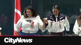 Metis Week kicks off at Calgary City Hall [upl. by Adia962]