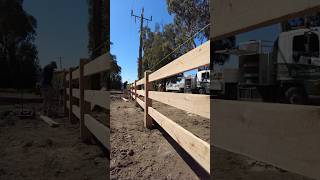 12Second Post amp Rail Fence Install Huge Impact for Rural Properties 🌾🚜 [upl. by Aidiruy]