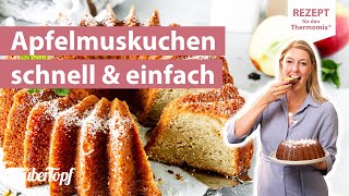 😍🤤 UNGLAUBLICH SAFTIG Schneller Apfelmuskuchen aus Rührteig und mit Joghurt  Thermomix® Rezept [upl. by Baudoin310]