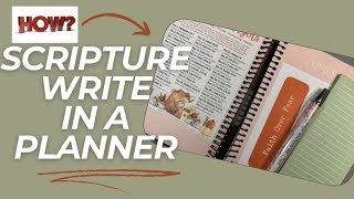 Scripture Writing Update in a Small Planner with Tip Ins [upl. by Trula17]