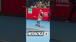 Yoshihito Nishioka takes the set in the 1st round match nishioka yoshihitonishioka japanopen [upl. by Balkin377]