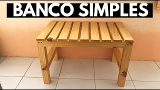 DIY  COMO FAZER BANCO DE MADEIRA SIMPLES [upl. by Nida739]