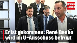 Er ist gekommen René Benko wird im UAusschuss befragt  kronetv NEWS [upl. by Aniaj695]