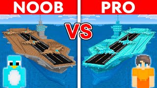 NOOB vs PRO AIRCRAFT CARRIER Build Challenge in Minecraft [upl. by Quartis]