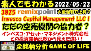 【全銘柄分析】3825 リミックスポイント！大量保有でこれから上昇？会社名の違いで実績大違い！Invesco Capital Management LLCはただの空売りの協力者？【20220522】 [upl. by Tnomad]