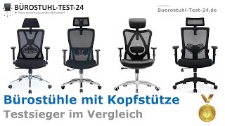 Ergonomische Bürostühle mit Kopfstütze  2024 TOP 5 🥇 Testsieger im Vergleich [upl. by Guerin]