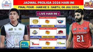 Jadwal Final Four Proliga 2024 Hari ini  Sabtu 6 Juli 2024  Jadwal Proliga 2024  Live MojiTv [upl. by Nagey]