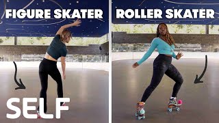 Figure Skaters Try To Keep Up With Roller Skaters  SELF [upl. by Sorenson631]