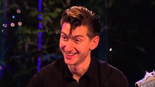 Arctic Monkeys  interview Glastonbury Festival UK 28th June 2013 [upl. by Ynohtna9]