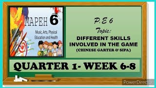 MAPEH 6 PE  DIFFERENT SKILLS INVOLVED IN THE GAME  QUARTER 1 WEEK 45 [upl. by Bradshaw955]