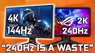 Is 240Hz a Waste  144Hz vs 240Hz Monitors [upl. by Karlise]