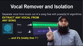 Vocal Remover  How to Separate Music and Vocals from any Song Quickly in Free  Extract vocals [upl. by Way945]