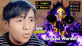 ALMIGHTY ABYSSAL WARDEN 03 EXCLUSIVE UNIT NEW UPDATE 7  Anime Defenders 65 [upl. by Ansel693]