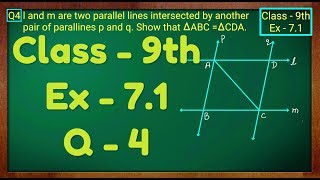 Class  9th Ex  71 Q 4 Triangles Maths NCERT CBSE [upl. by Honna]