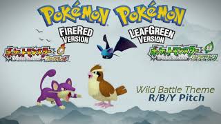 Pokémon FireRedLeafGreen  Wild Battle Theme RedBlueYellow Pitch [upl. by Pearle]