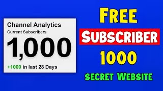 How To Get Free Subscribers On YouTube  how to increase subscribers on YouTube Channel [upl. by Cleasta]