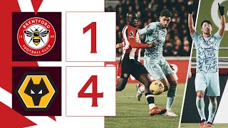 Hwang double beats Bees 🐺🐝  Brentford 14 Wolves  Premier League Highlights [upl. by Yanrahc328]