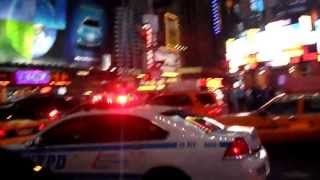 NYPD Code 3 in Times Square with Rumbler Siren [upl. by Pellet335]