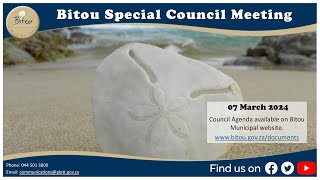 BITOU SPECIAL COUNCIL MEETING [upl. by Ruzich]