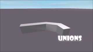 Unions Solid Modeling  ROBLOX Building Help [upl. by Bausch]