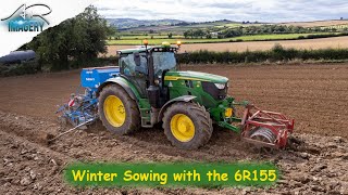 NEW John Deere 6155R sowing winter Rye [upl. by Hawkins]