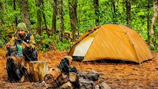 Camping In Heavy Rain With Tent  Part 1 [upl. by Notsrik]