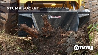 Stump Bucket  Skid Steer Attachment [upl. by Gamali274]