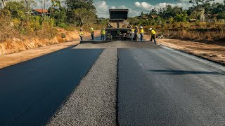 The best finish of road construction projects on a rural road specifically the chip sealing process [upl. by Jarnagin311]