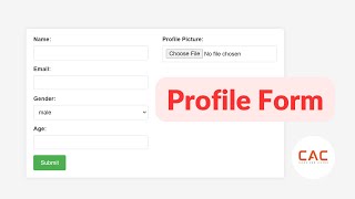 Creating a Custom Profile Form with HTML CSS and JavaScript [upl. by Elawalo]