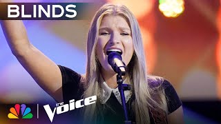 Sloane Simon Sweetly Sings quotUnwrittenquot and Dedicates It to Her Father  Voice Blind Auditions  NBC [upl. by Helban747]