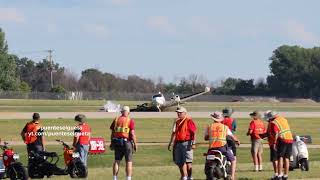 Oshkosh EAA 2022 incident July Sunday 24th Cessna 310 Landing Gear Collapsed on Landing RWY 36 [upl. by Ecirtnuahs]