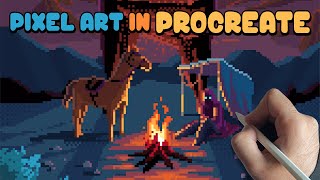 How to do Pixel Art in Procreate [upl. by Akcire]