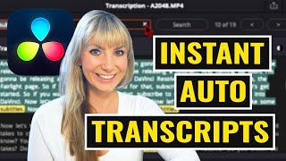 Create INSTANT TRANSCRIPTS FAST in DaVinci Resolve NEW FEATURE [upl. by Pardner]