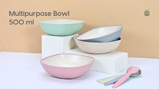 Multipurpose Bowl  EarthFriendly  Made with Bamboo Fibers amp Rice Husk  Microwave Safe Bowl [upl. by Nasia]