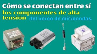 Cómo conectar entre si los componentes de alta tensión del microondas y que funcionen bien [upl. by Alithia]