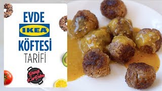 Evde Ikea Köftesi Nasıl Yapılır  İsveç Köfte ve Gravy Sos Tarifi [upl. by Tonnie628]