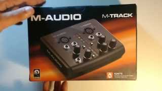 Unboxing Interfaz MTrack de MAudio para instrumentos y Microfonos [upl. by Retsof]