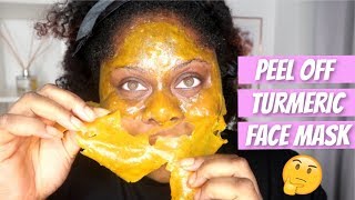 DIY PEEL OFF TURMERIC FACE MASK [upl. by Nasus]