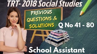 TRT 2018 ll Social Studies ll School Assistant ll Previous Questions amp Answers Explanation [upl. by Iidnarb]