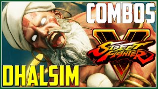 Street Fighter 5 DHALSIM COMBOS [upl. by Scrivens]