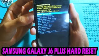 SAMSUNG GALAXY J6 PLUS HARD RESET FORMAT DATA FACTORY RESET [upl. by Osnohpla]