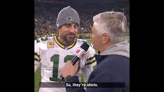 Aaron Rodgers Post Game Interview vs Rams parody [upl. by Enelrac463]