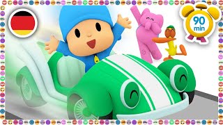 🏎️ POCOYO DEUTSCH  Autorennen Spiele  90 minuten   CARTOONS und SERIEN für KINDER [upl. by Itsrejk89]