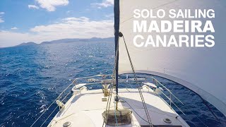 Solo sailing Madeira to the Canaries  Prout Snowgoose 35 catamaran [upl. by Sitof]