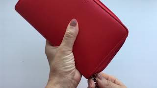 Вспоминая ежедневниккошелек Filofax Saffiano Compact Zip Red Я в раздумьях [upl. by Ydnerb209]