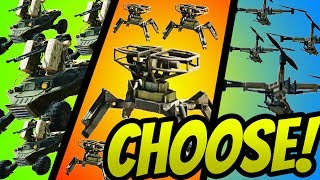 WHICH 4x MG DRONE IS BETTER SidekickTurretAttack CROSSOUT Gameplay [upl. by Anahcra]